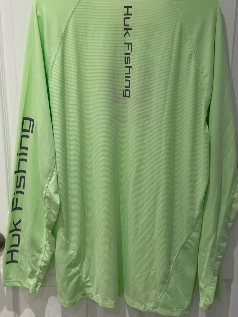 Huk Lime Green Long Sleeve Performance Fishing Shirt